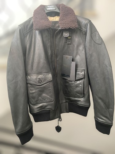 Giubbotto pelle blauer - pelle,