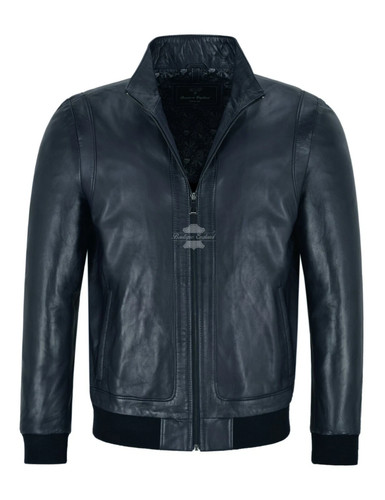Giacca pelle uomo racer semi - giacca,