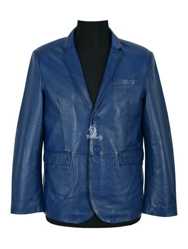 Cappotto uomo pelle - blazer, blu