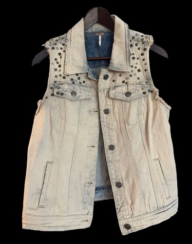 Free people gilet denim - gilet, donna