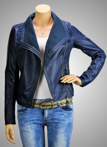 Giacca biker giubbino ecopelle